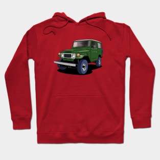 Toyota Land Cruiser (J40) truck in dark green Hoodie